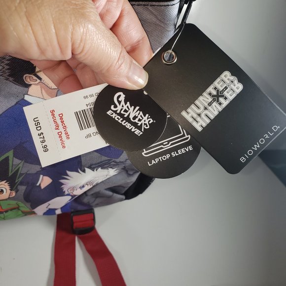 Hunter X Hunter Spencers Exclusive Backpack Character Front Side Net Pockets NWT - Picture 4 of 7